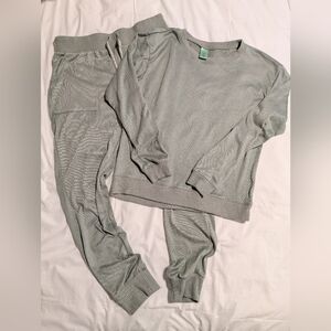 Honey Dew Soft Knit Sage Green Loungewear Set - Long Sleeve Top & Pants
